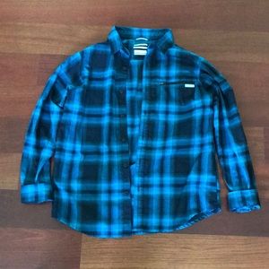 Columbia Blue Black Flannel